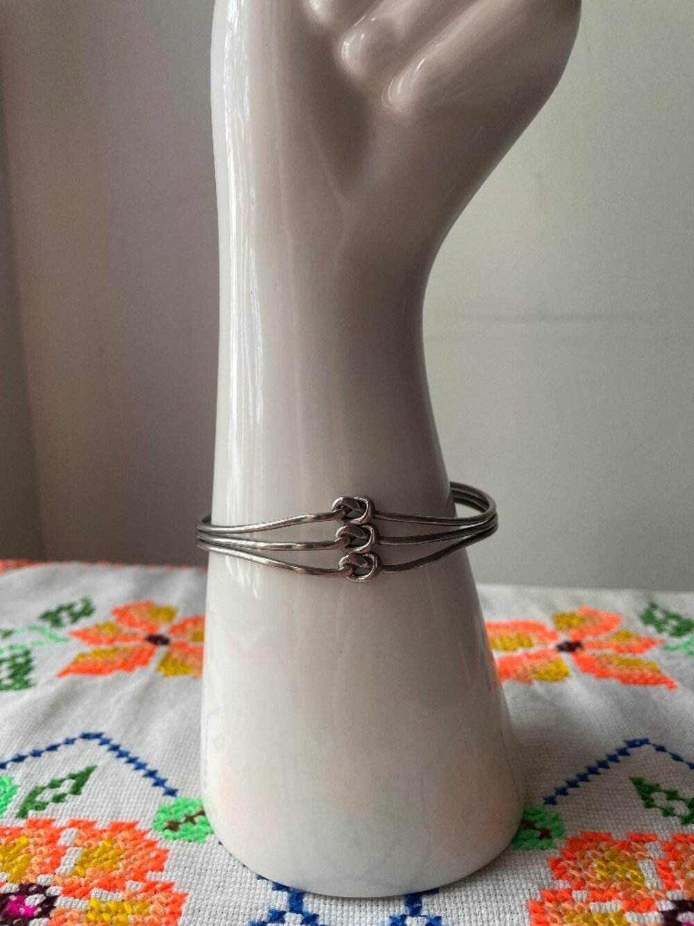 Vintage Adjustable Silver Cuff Bracelet